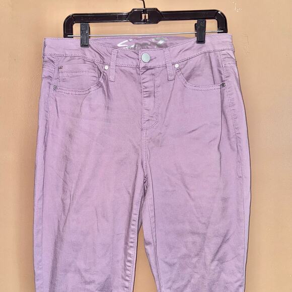 Seven 7 Jeans Mid Rise Ankle Skinny Purple Stretch Jeans Women's - Size 12 - Picture 9 of 12